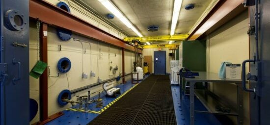 Interior photograph of the Kinectrics burst test facility