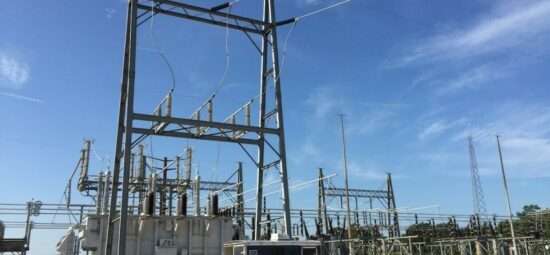 Outdoor photograph of a distribution station