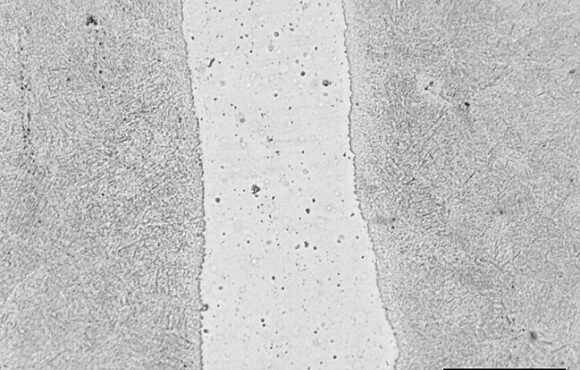 Extreme closeup of a material surface using an electron microscope
