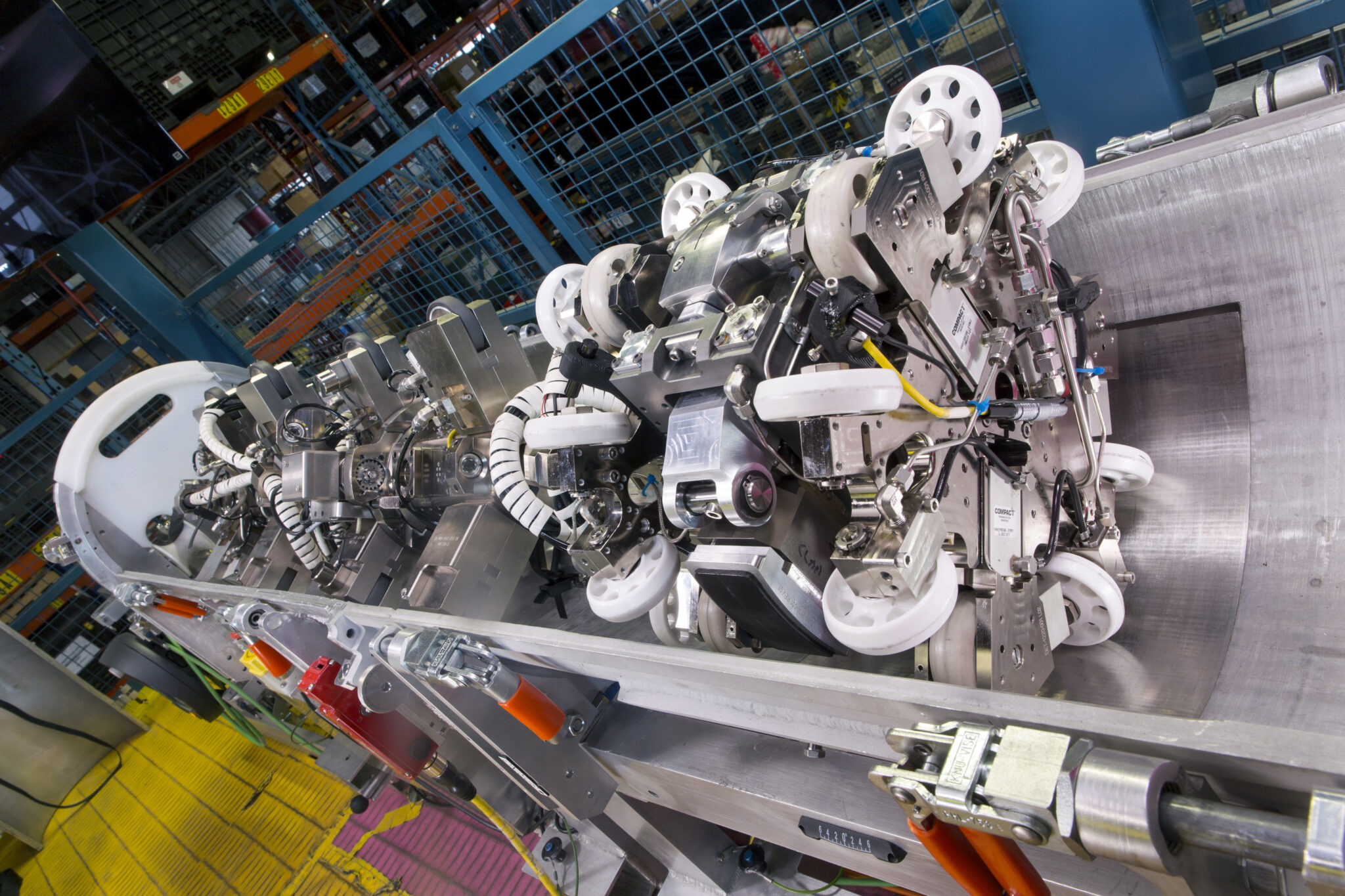 Photograph of the calandria relief duct toolset