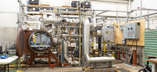 Large skid of nuclear components prepared for testing