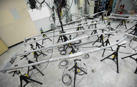 Testing equipment setup and ready for next test