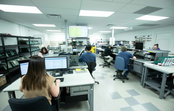 Interior photograph of office space