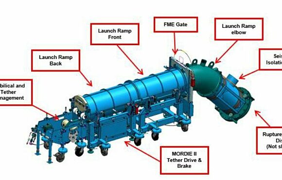 3D render of the calandria relief duct launch ramp