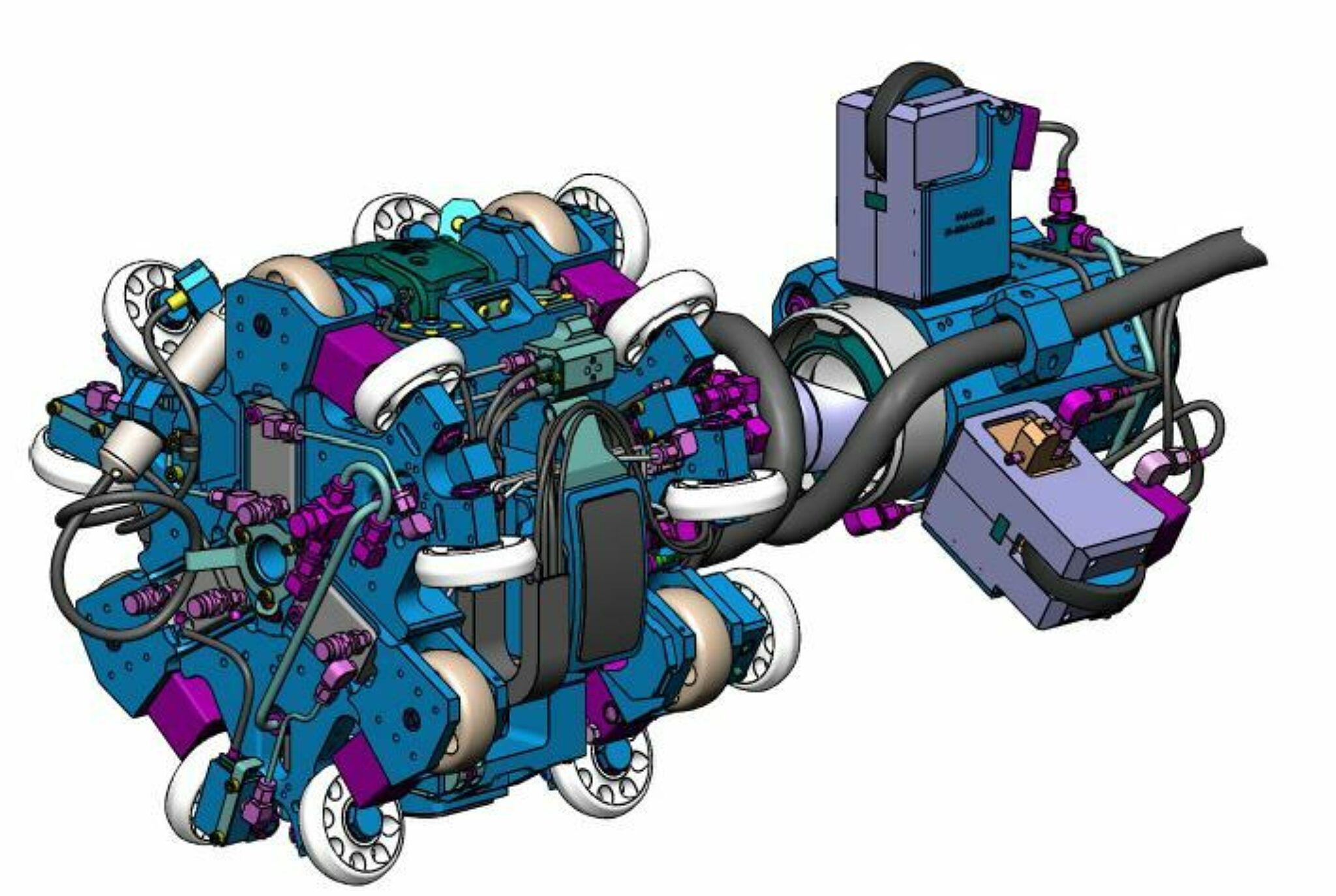3D computer image of the Kinectrics calandria relief duct repair tool