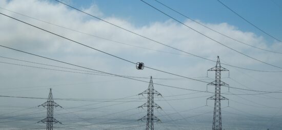 The Kinectrics LineVue tool inspecting a live powerline