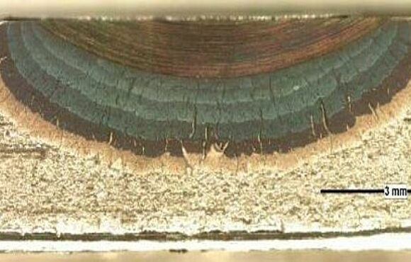 Microcopic photograph of a material component