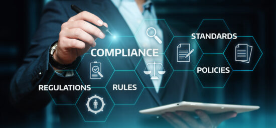 Abstract art of person writing rules and regulation policies