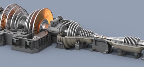 3D render of a large rotating machine