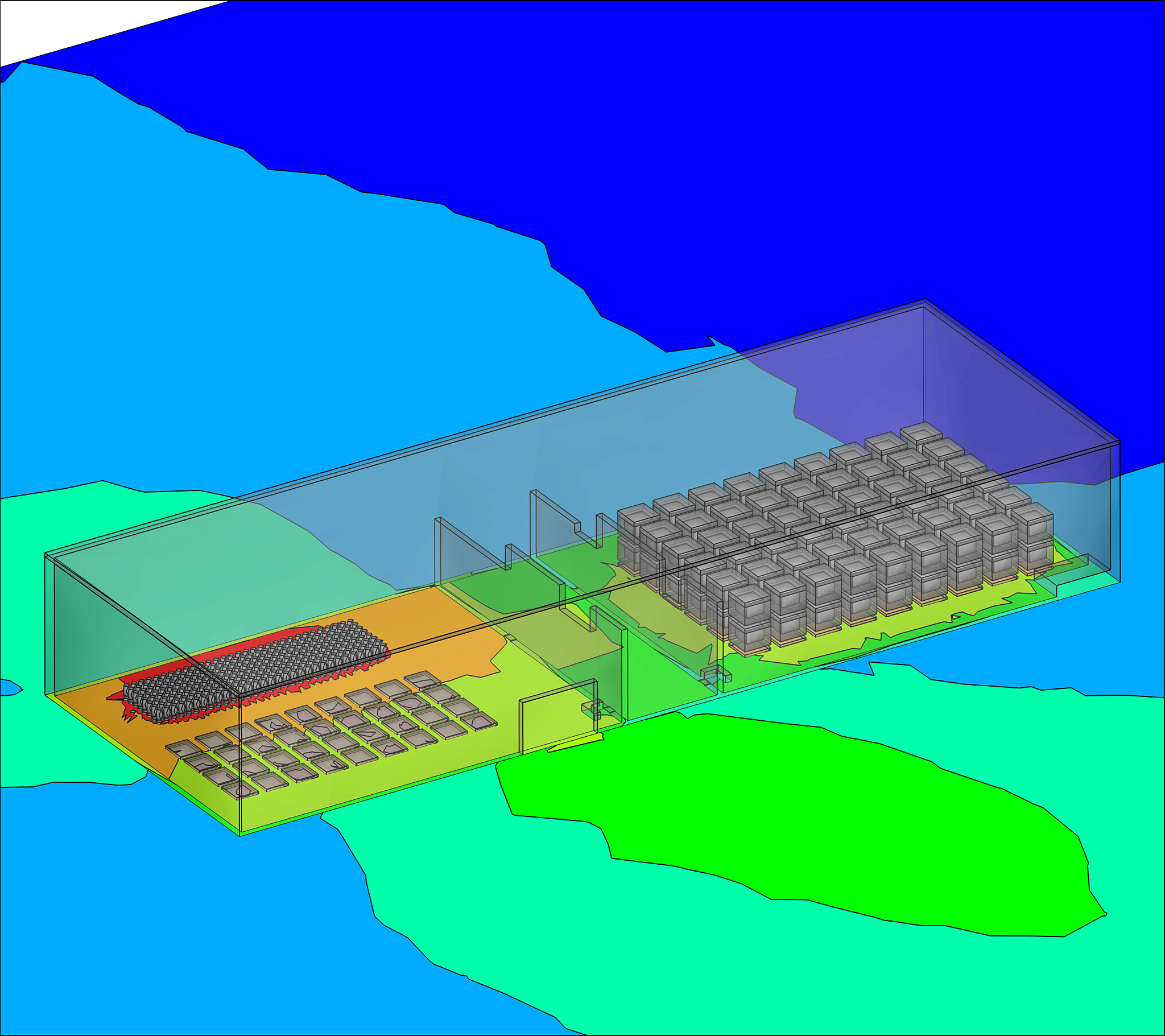 Illustration of a nuclear licensed facility layout