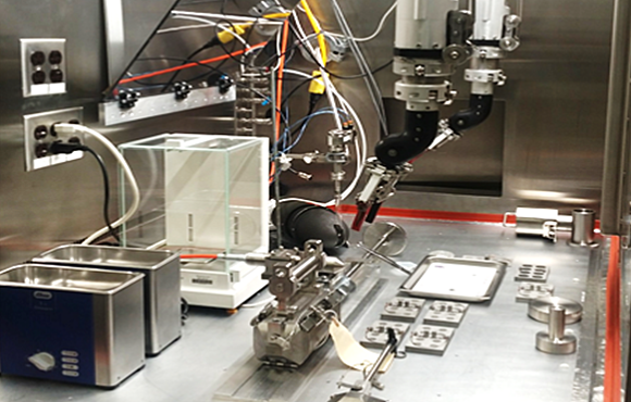 Internal photograph of the thermal desorption mass spectrometry unit