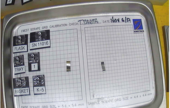 Photograph taken by the thermal desorption mass spectrometry unit's internal camera